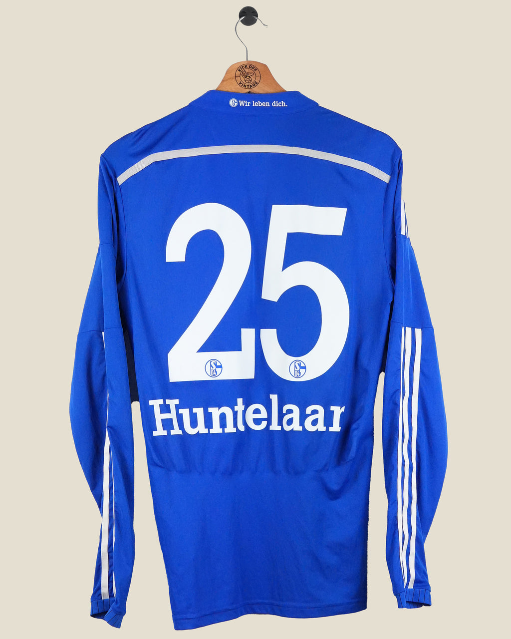 SCHALKE 04 2015/16 HUNTELAAR HOME SHIRT PLAYER ISSUE L/S (M) ADIDAS