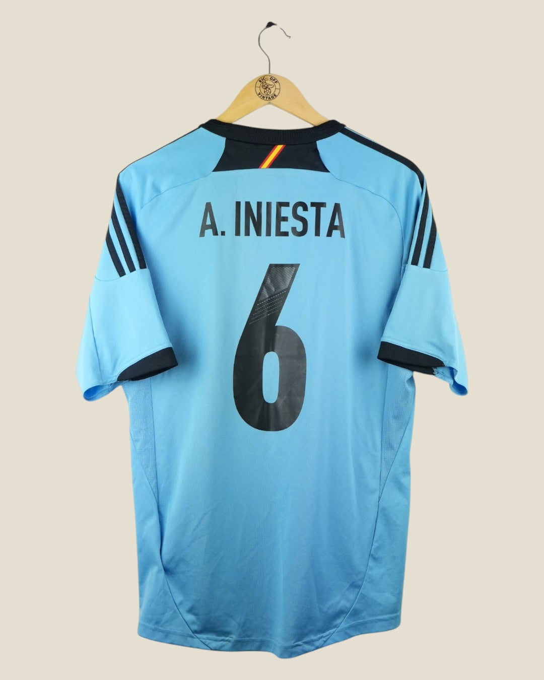 SPAIN 2012 INIESTA AWAY SHIRT (M) ADIDAS