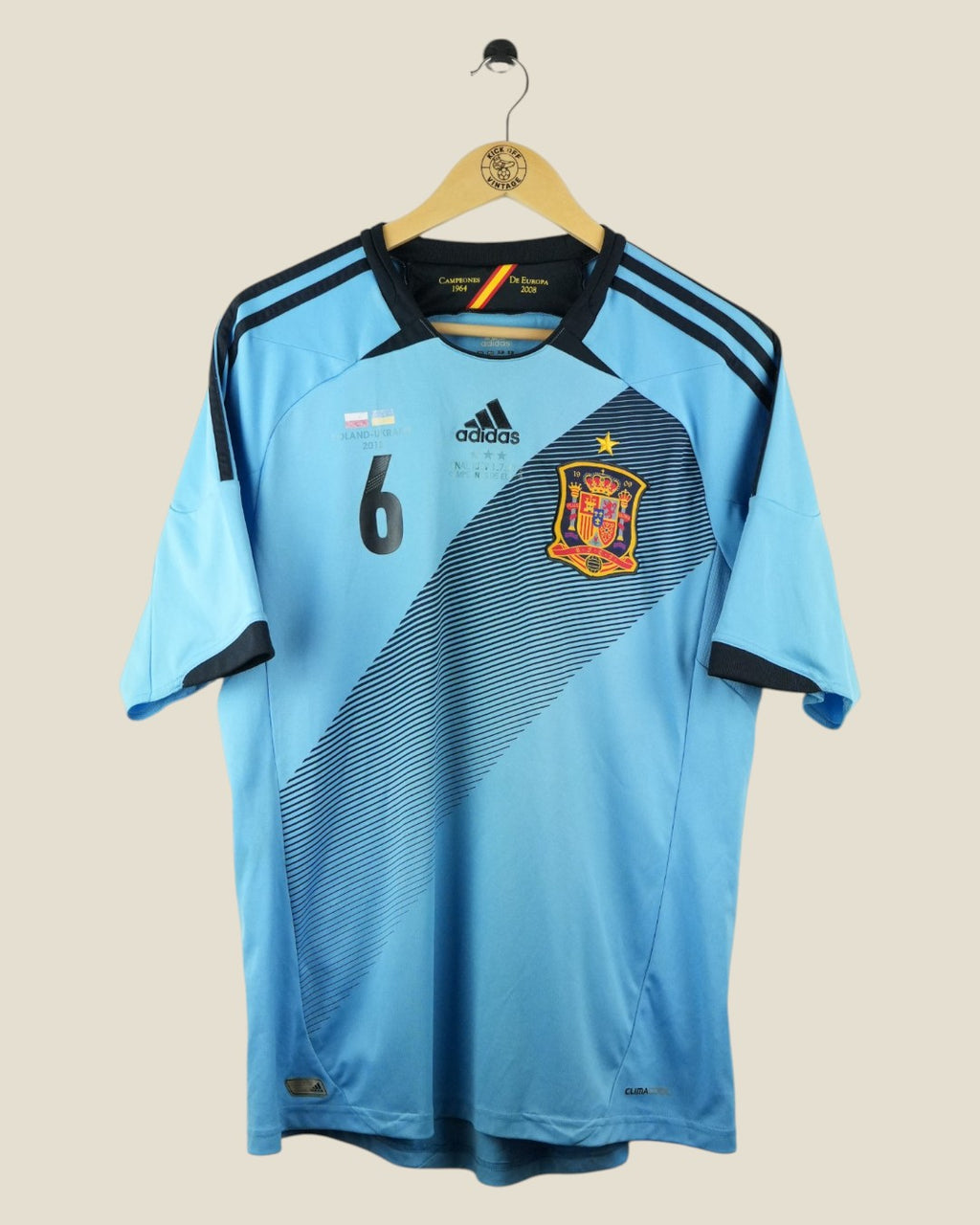 SPAIN 2012 INIESTA AWAY SHIRT (M) ADIDAS