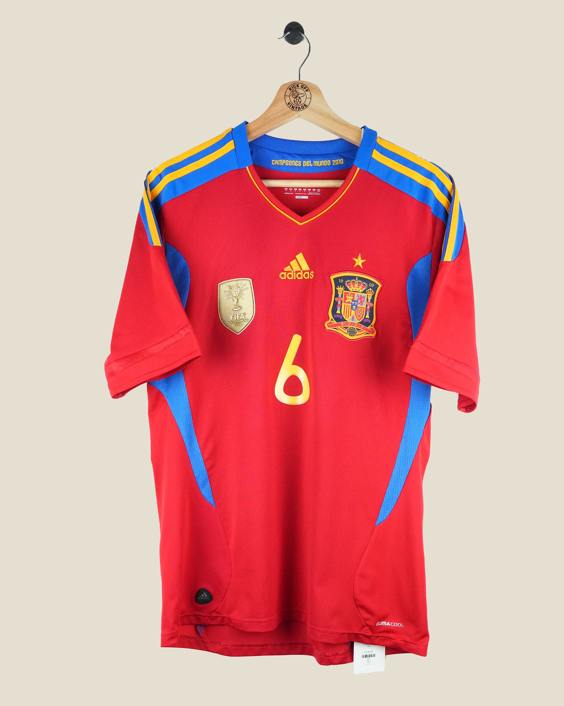 SPAIN 2011 INIESTA HOME SHIRT (M) ADIDAS