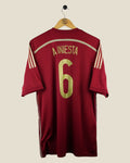 SPAIN 2014 INIESTA HOME SHIRT (XL) ADIDAS