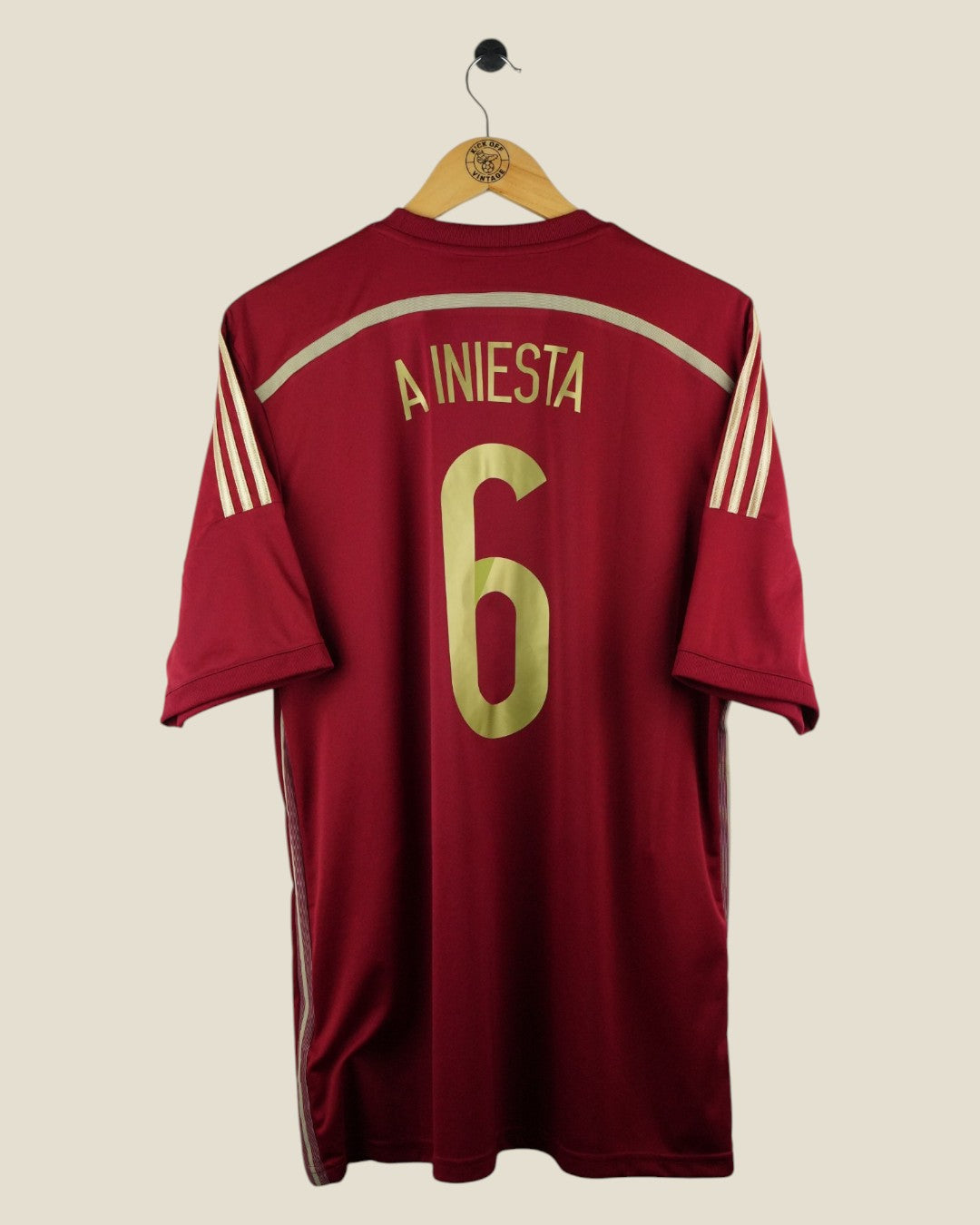 SPAIN 2014 INIESTA HOME SHIRT (XL) ADIDAS