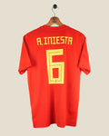 SPAIN 2018 INIESTA HOME SHIRT (M) ADIDAS