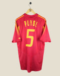 SPAIN 2004 PUYOL HOME SHIRT (L) ADIDAS