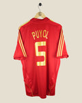 SPAIN 2008 PUYOL HOME SHIRT (L) ADIDAS