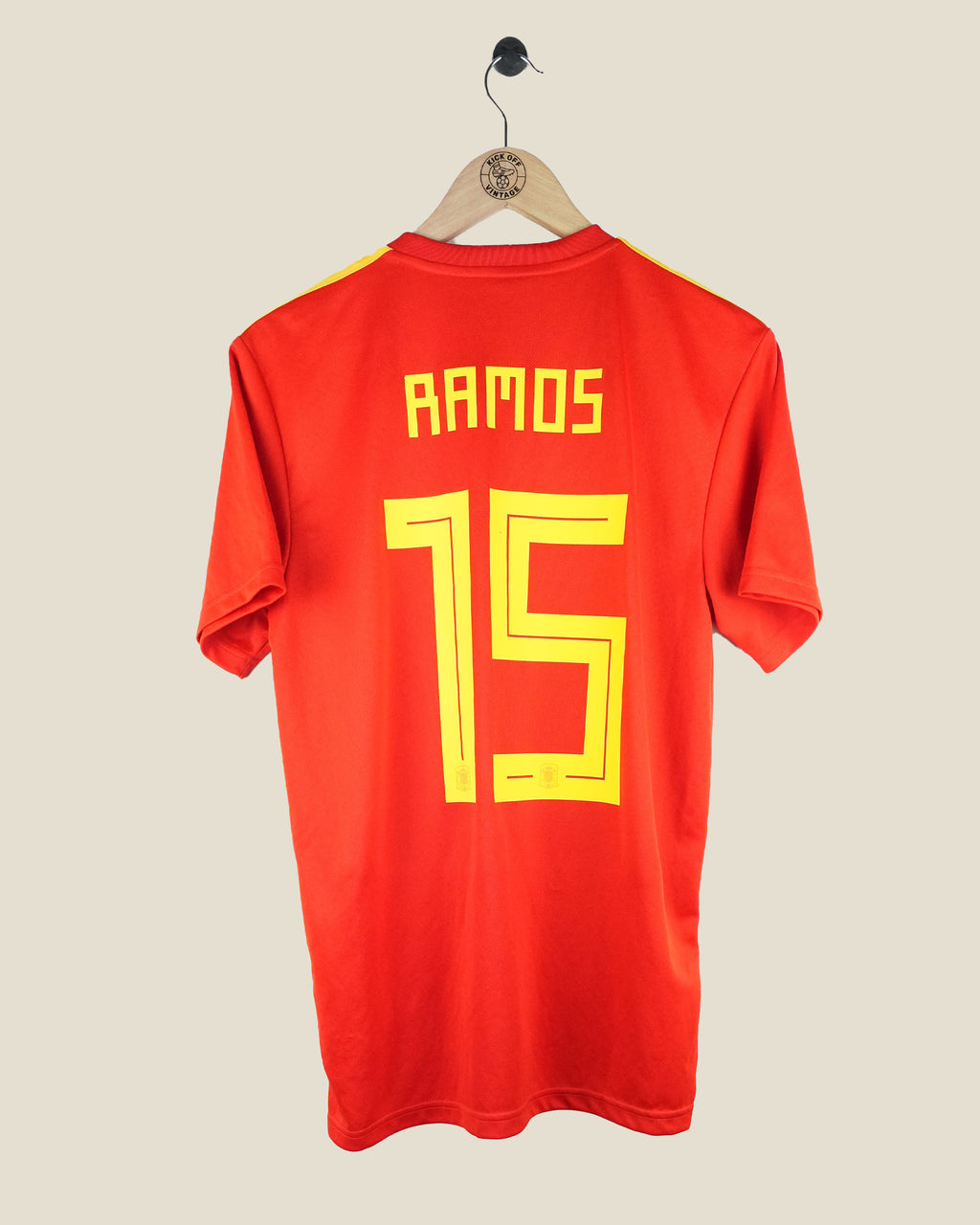 SPAIN 2018 RAMOS HOME SHIRT (M) ADIDAS