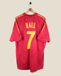 SPAIN 2004 RAUL HOME SHIRT (L) ADIDAS