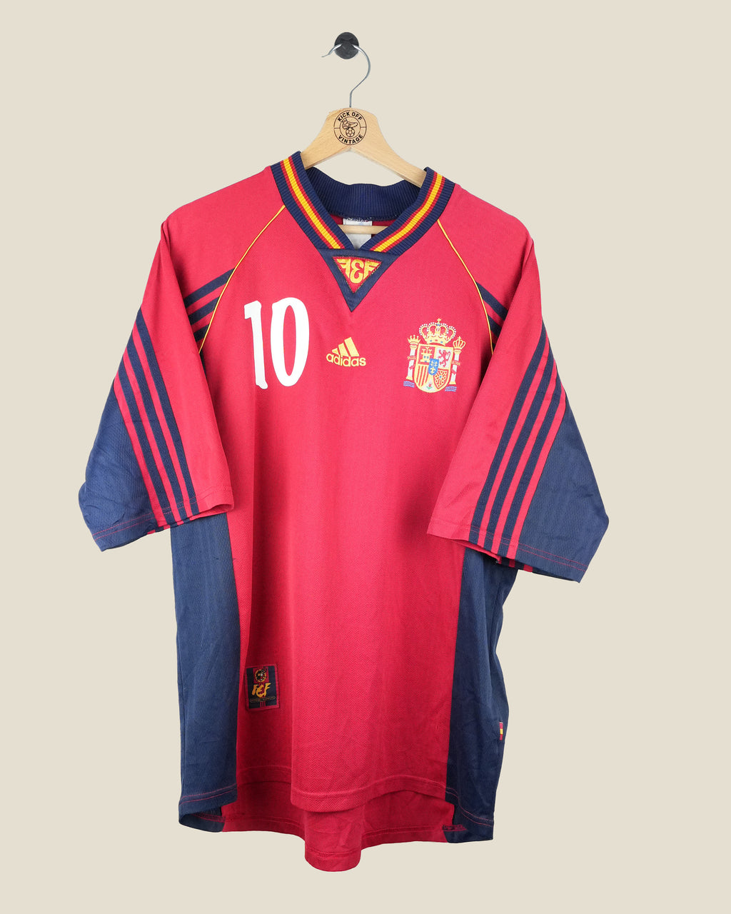 SPAIN 1998 RAUL HOME SHIRT (M) ADIDAS