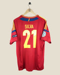 SPAIN 2012 DAVID SILVA EUROS HOME SHIRT (M) ADIDAS