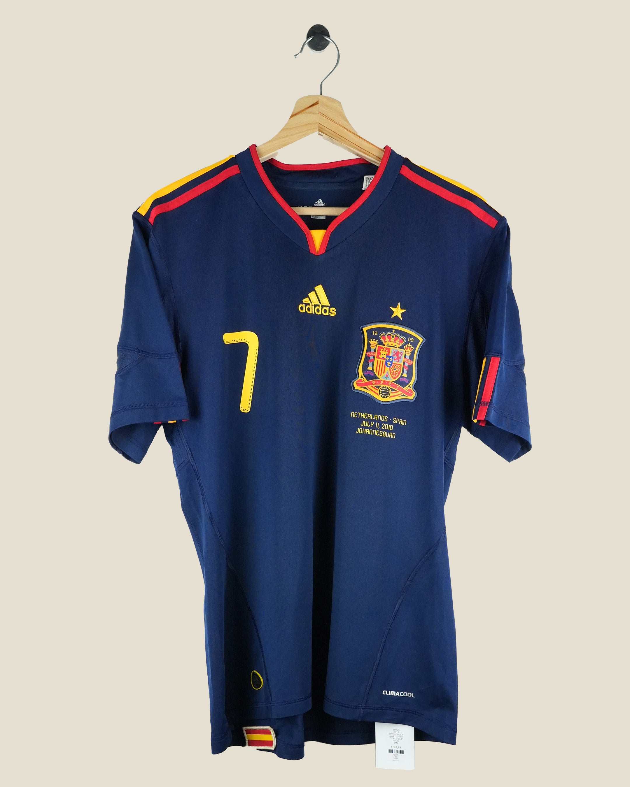 SPAIN 2010 DAVID VILLA AWAY SHIRT WC FINAL (M) ADIDAS
