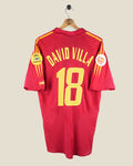 SPAIN 2004 DAVID VILLA HOME EURO SHIRT (M) ADIDAS
