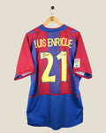 BARCELONA 2002/03 ENRIQUE HOME SHIRT (XL) NIKE