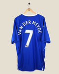 EVERTON 2007/08 VAN DER MEYDE HOME SHIRT (XXL) UMBRO