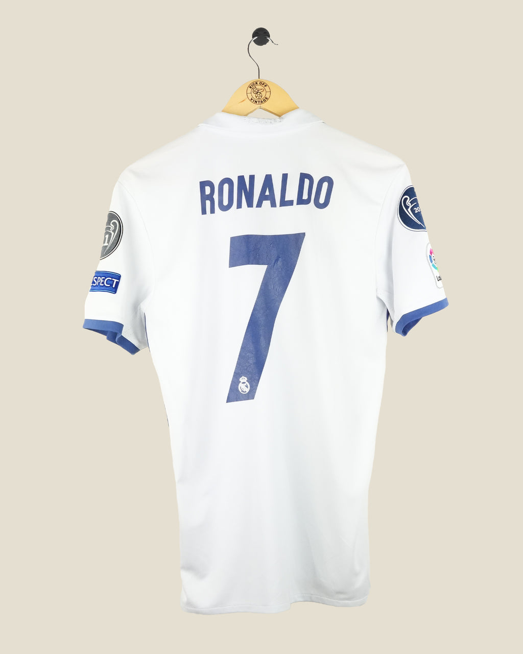 REAL MADRID 2016/17 RONALDO UCL FINAL HOME SHIRT (S) ADIDAS