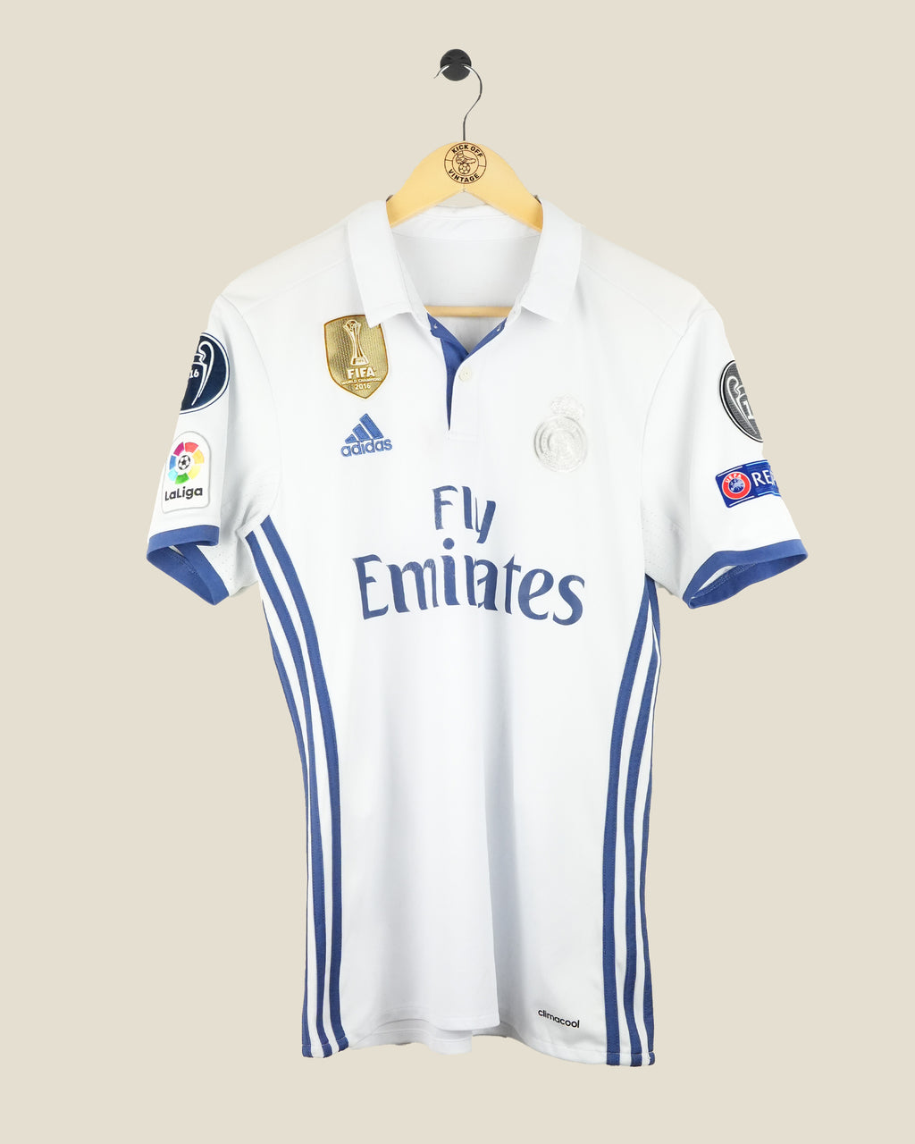 REAL MADRID 2016/17 RONALDO UCL FINAL HOME SHIRT (S) ADIDAS