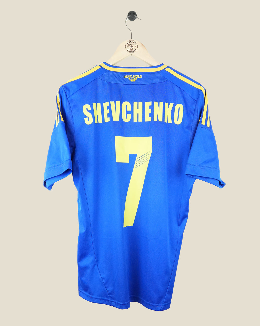 UKRAINE 2012 SHEVCHENKO AWAY SHIRT (M) ADIDAS