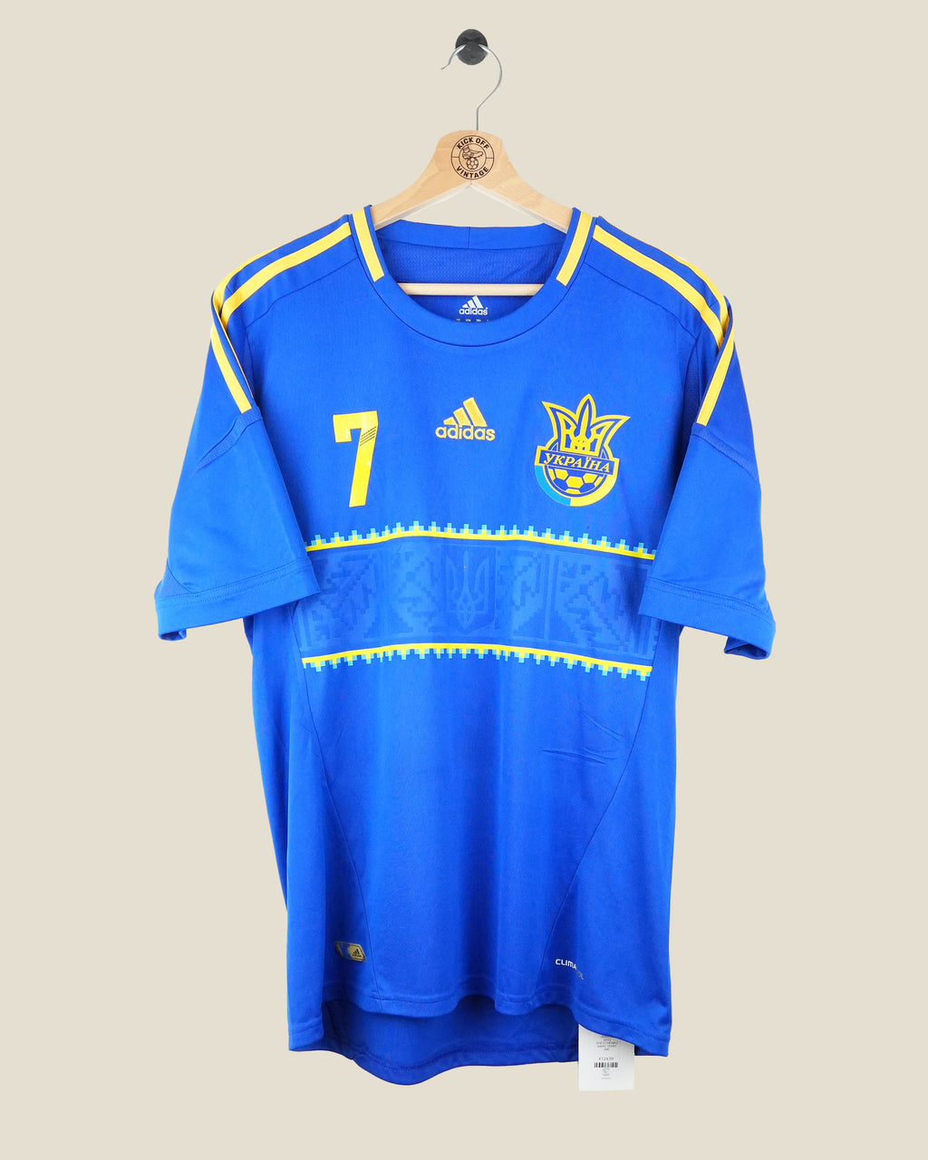 UKRAINE 2012 SHEVCHENKO AWAY SHIRT (M) ADIDAS