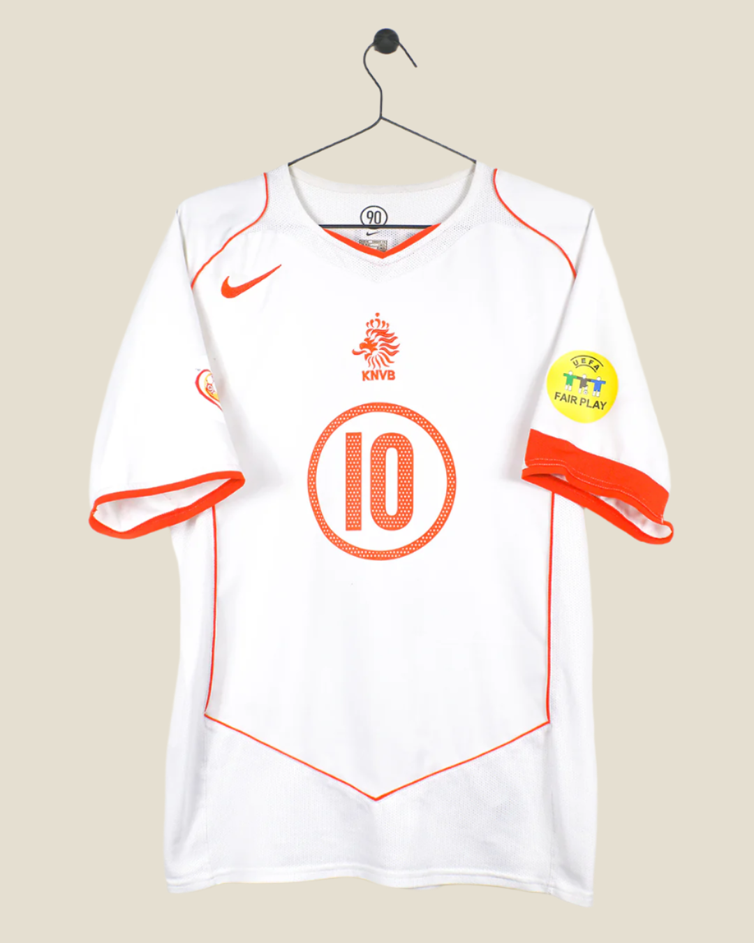 NETHERLANDS 2004 VAN NISTELROOY #10 AWAY SHIRT (M) NIKE