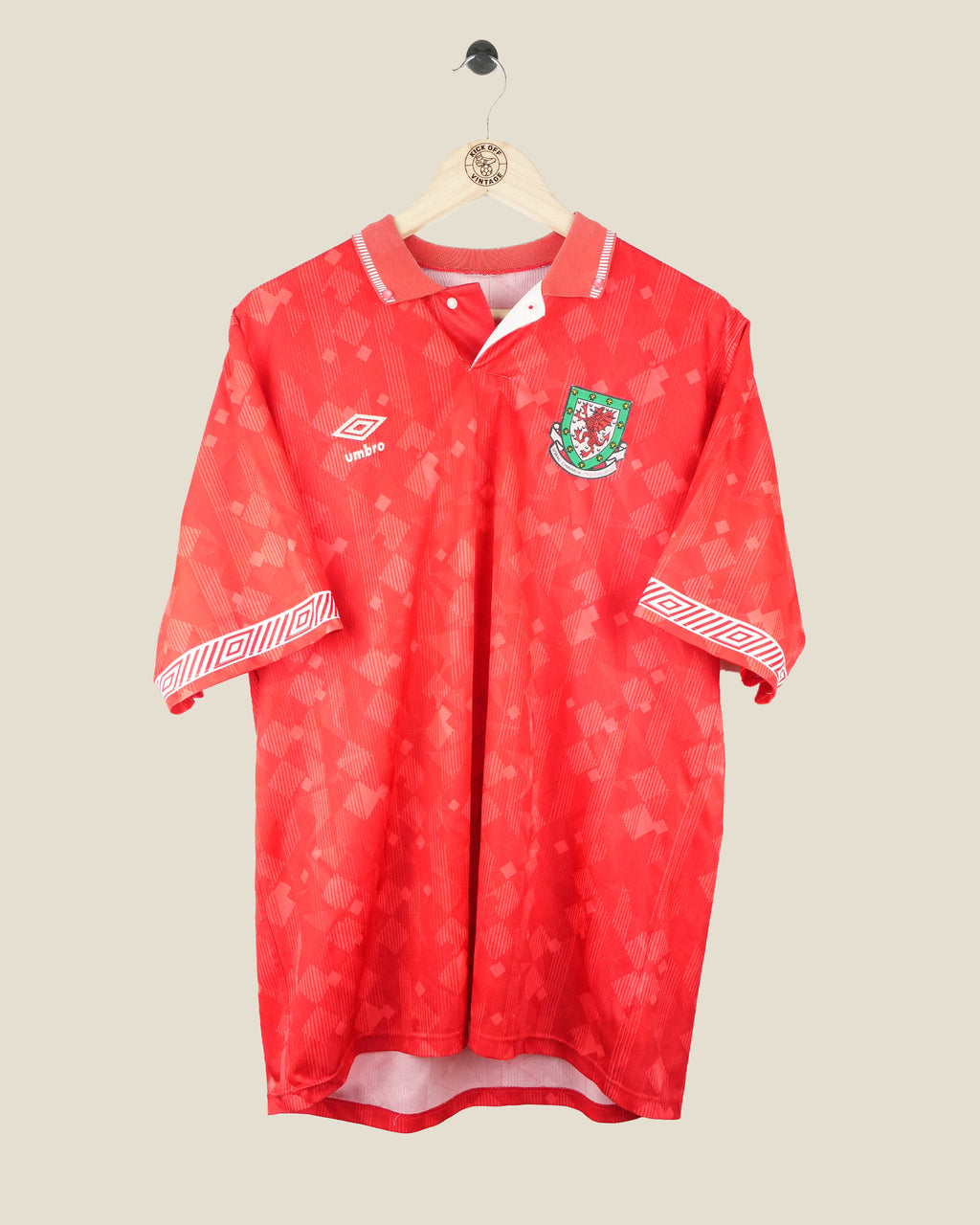WALES 1990 HOME SHIRT (L) UMBRO
