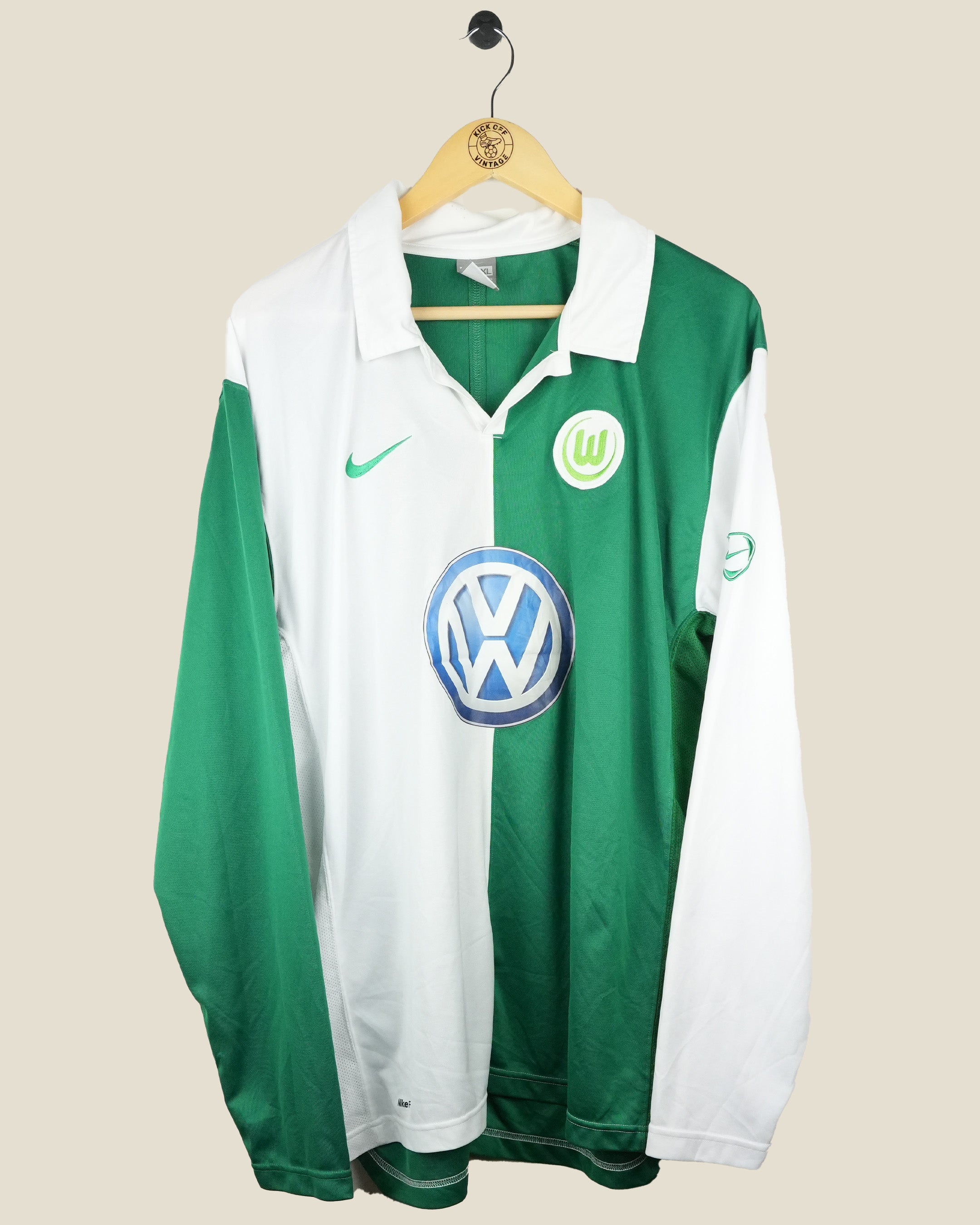 WOLFSBURG 2007/08 DZEKO HOME L/S SHIRT (XXL) NIKE