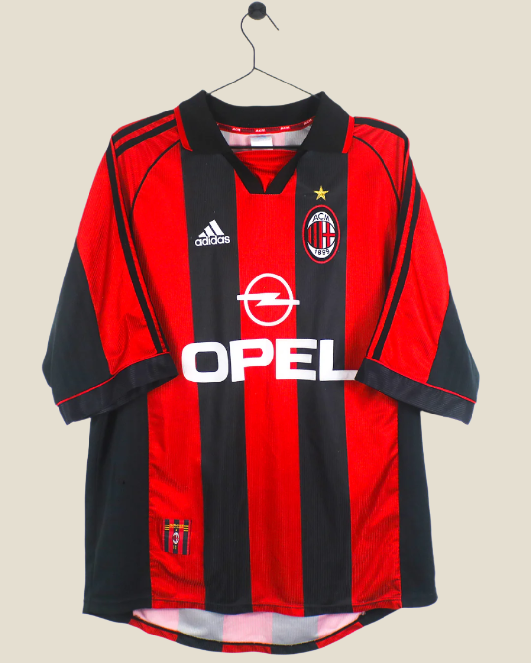 AC MILAN 1998/99 HOME SHIRT (L) ADIDAS