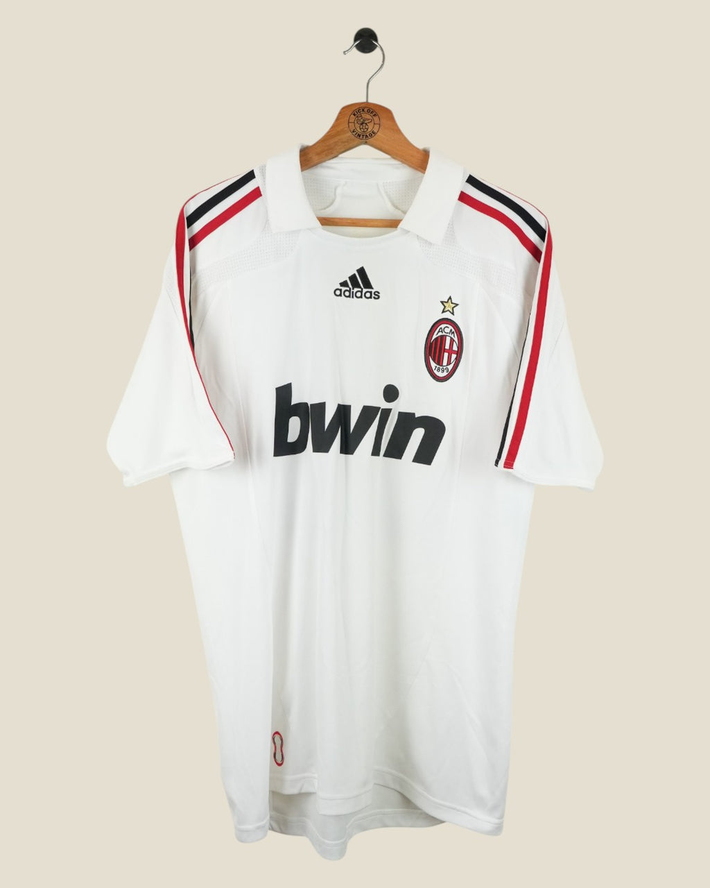 AC MILAN 2007/08 RONALDINHO AWAY SHIRT (M) ADIDAS