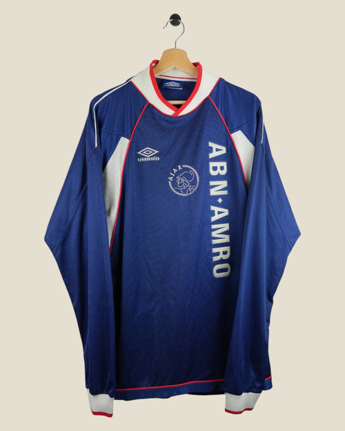 AJAX 1999/00 LAUDRUP AWAY SHIRT L/S (XL) UMBRO