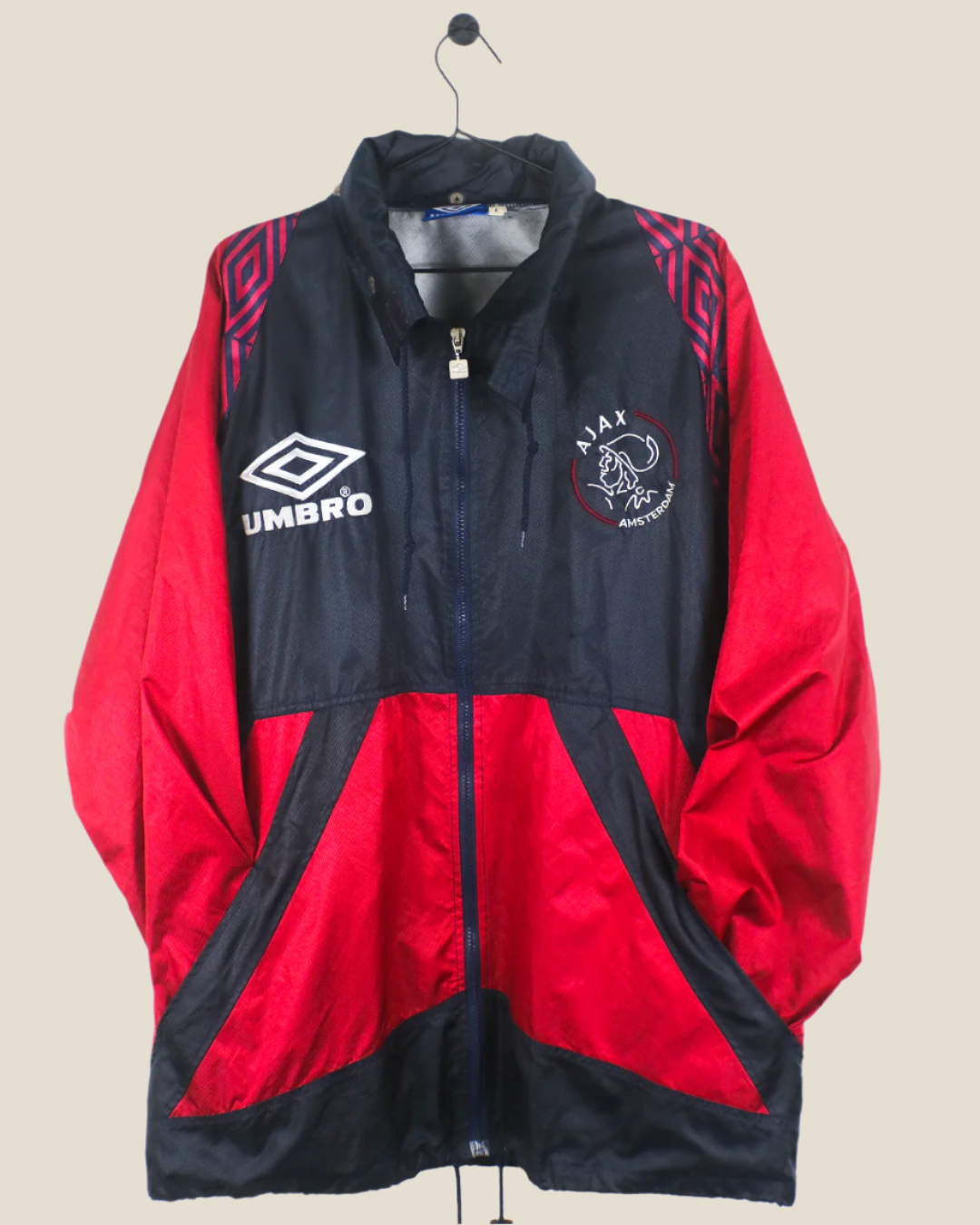 AJAX 1994/95 HOODED RAIN JACKET (L) UMBRO
