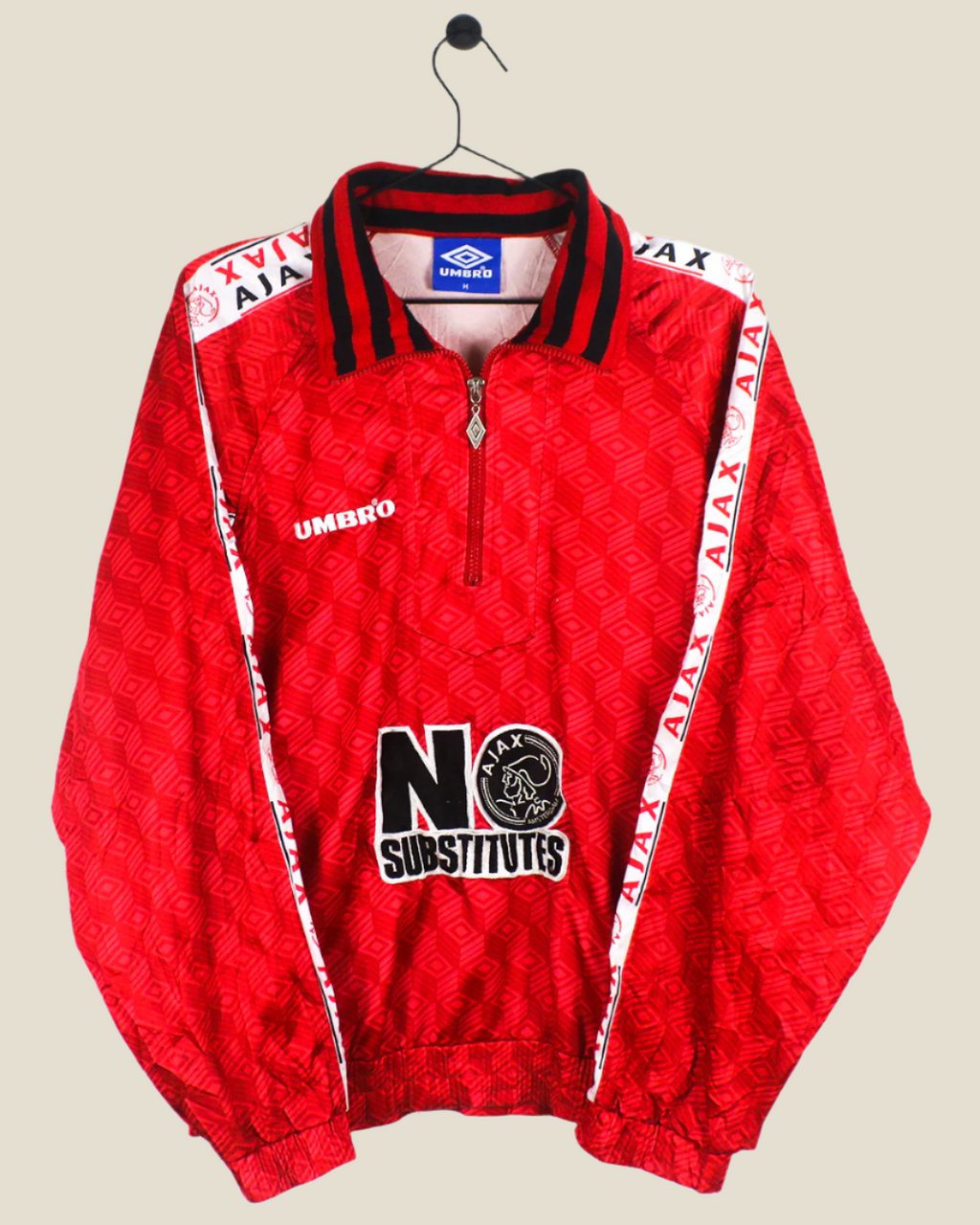 AJAX 1997/98 TRAINING JACKET HALF ZIP (M) UMBRO