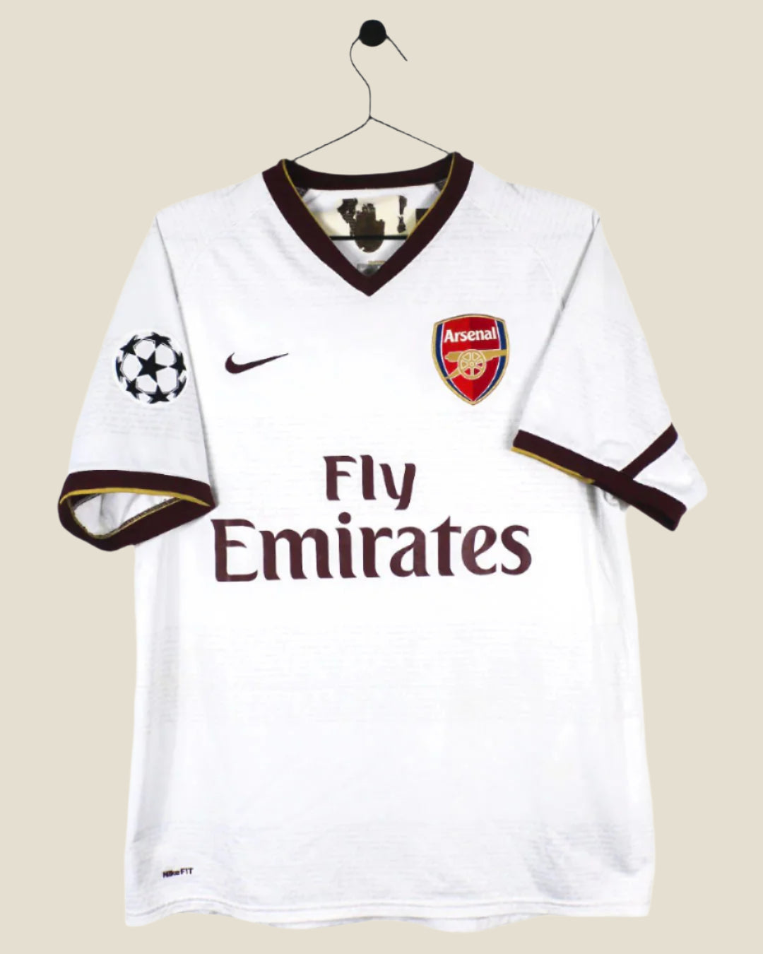 ARSENAL 2007/08 FABREGAS #4 UCL AWAY SHIRT (M) NIKE