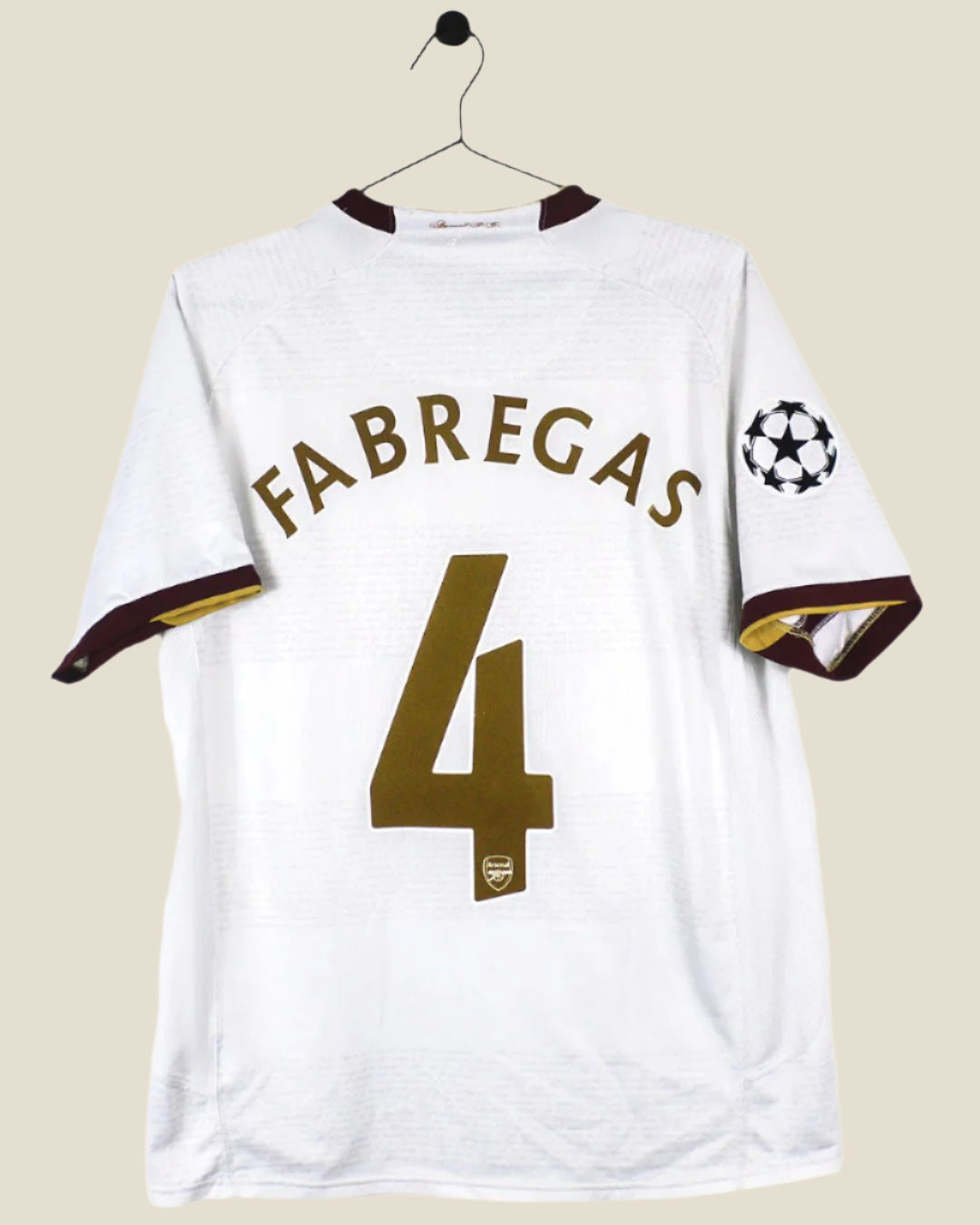 ARSENAL 2007/08 FABREGAS #4 UCL AWAY SHIRT (M) NIKE