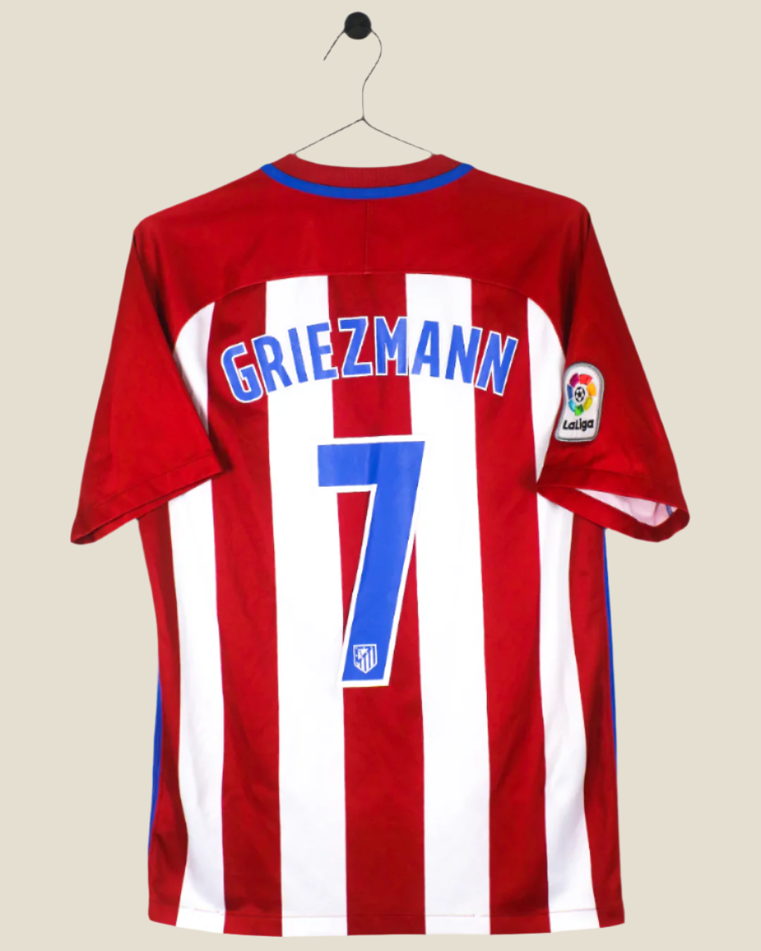 ATLETICO MADRID 2016/17 GRIEZMANN #7 HOME SHIRT (M) NIKE