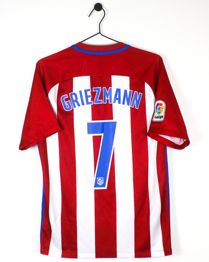 ATLETICO MADRID 2016/17 GRIEZMANN #7 HOME SHIRT (M) NIKE