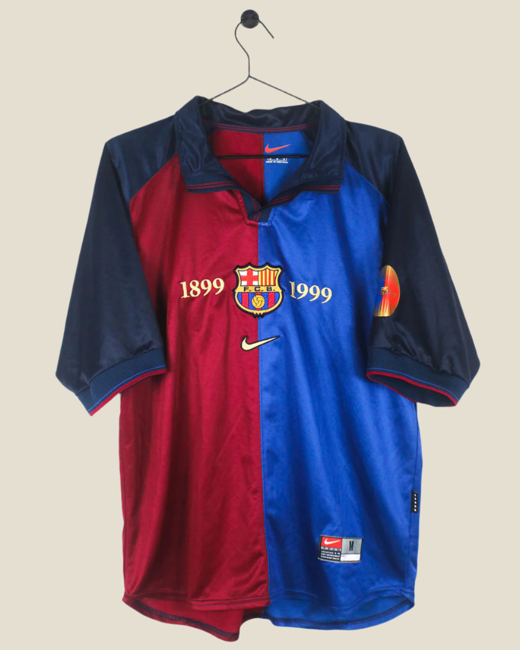 BARCELONA 1999/00 CENTENARY HOME SHIRT (M) NIKE