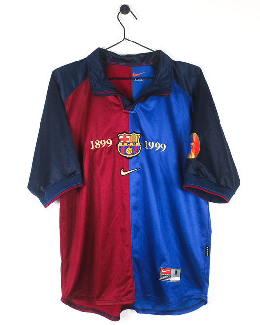 BARCELONA 1999/00 CENTENARY HOME SHIRT (M) NIKE