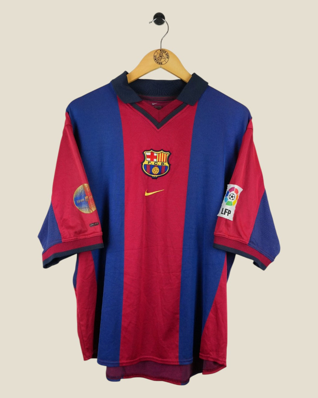 BARCELONA 2000/01 RIVALDO HOME SHIRT (L) NIKE