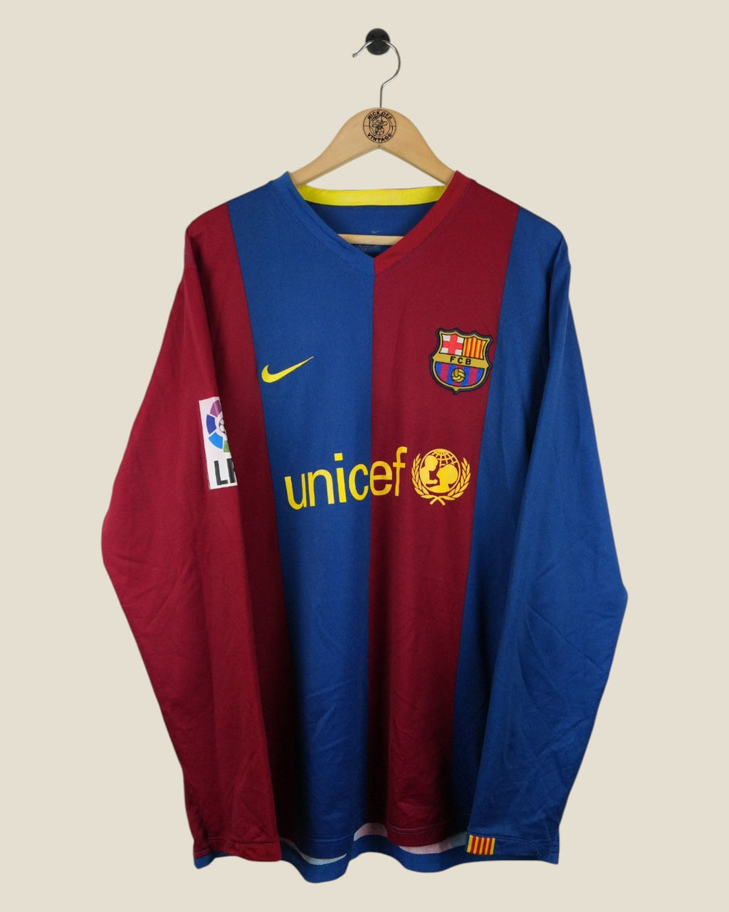 BARCELONA 2006/07 RONALDINHO HOME SHIRT L/S (L) NIKE
