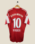 BAYERN MUNICH 2010/11 ROBBEN HOME SHIRT (L) ADIDAS