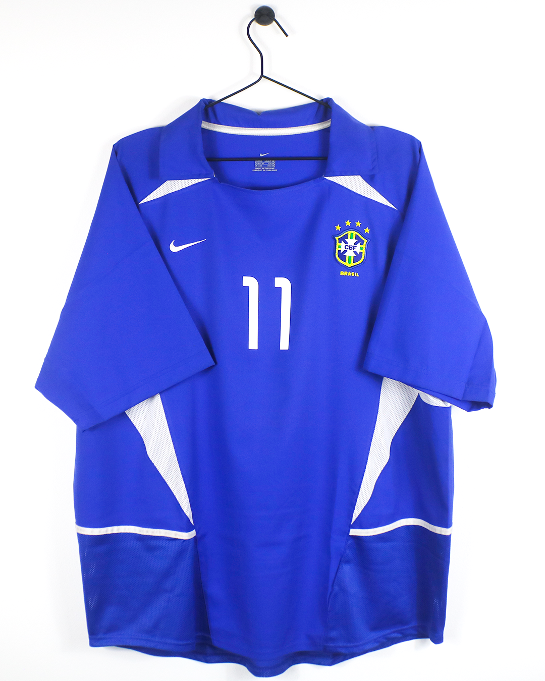 BRAZIL 2002 RONALDINHO #11 AWAY SHIRT (XL) NIKE