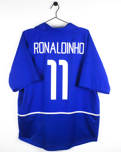 BRAZIL 2002 RONALDINHO #11 AWAY SHIRT (XL) NIKE