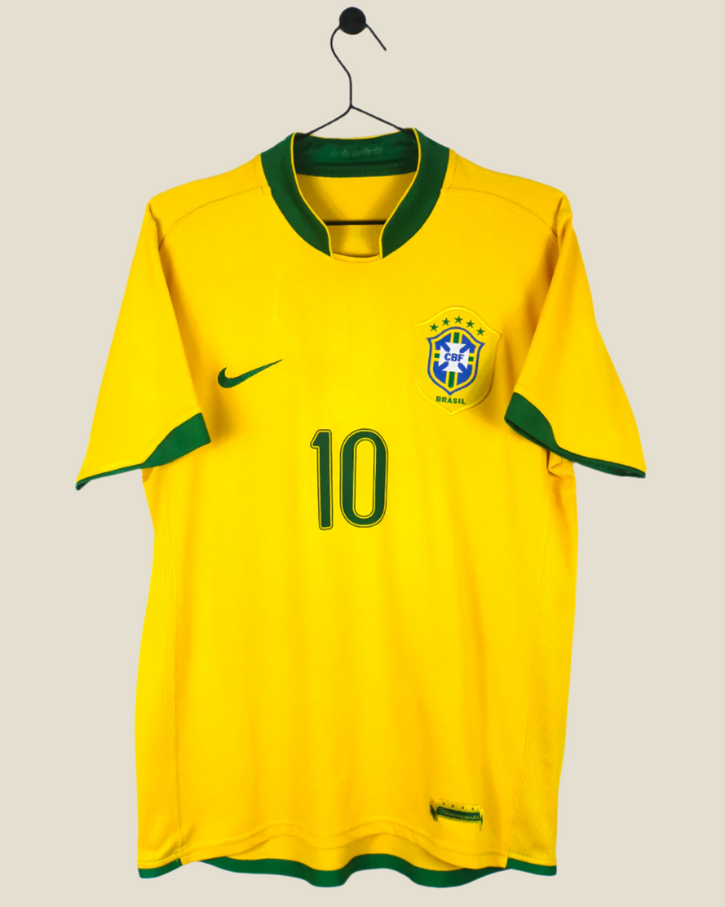 BRAZIL 2006 RONALDINHO #10 HOME SHIRT (M) NIKE