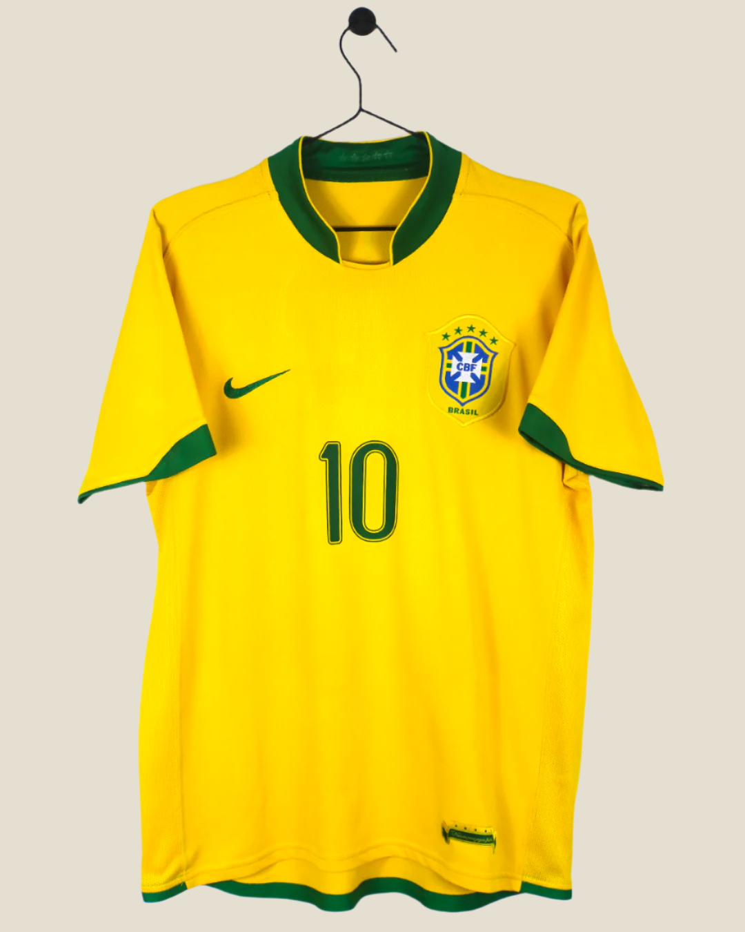 BRAZIL 2006 RONALDINHO #10 HOME SHIRT (M) NIKE