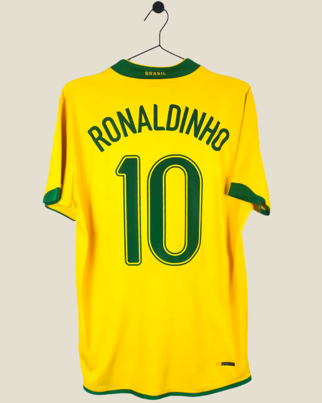BRAZIL 2006 RONALDINHO #10 HOME SHIRT (M) NIKE