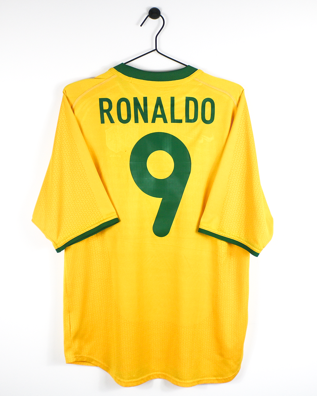 BRAZIL 2000 RONALDO #9 HOME SHIRT (M) NIKE