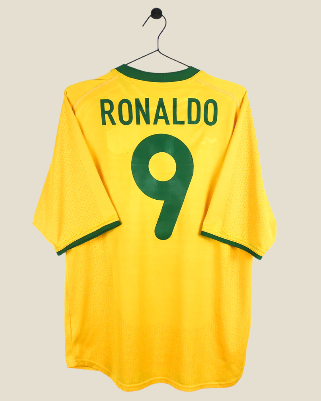 BRAZIL 2000 RONALDO #9 HOME SHIRT (M) NIKE