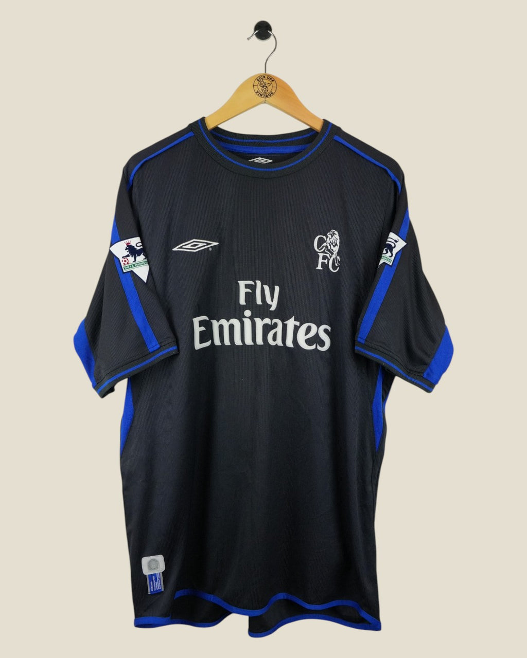 CHELSEA 2002/03 HASSELBAINK AWAY SHIRT (XL) UMBRO