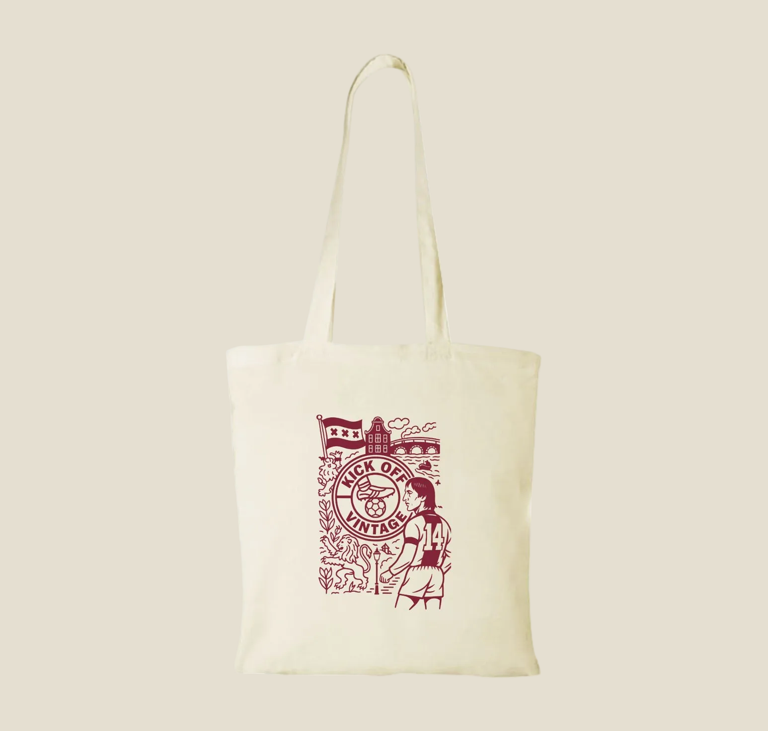 KICK OFF VINTAGE "AMSTERDAM" TOTEBAG