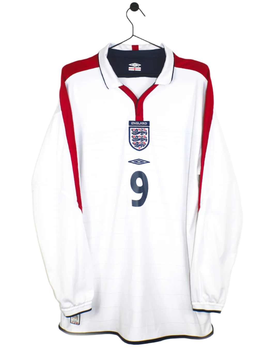 ENGLAND 2004 ROONEY #9 HOME LONG SLEEVE (XL) UMBRO