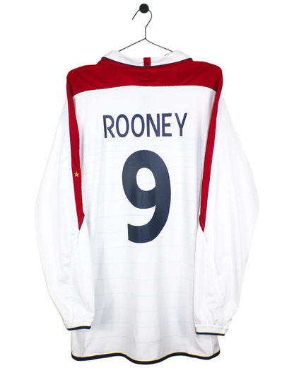 ENGLAND 2004 ROONEY #9 HOME LONG SLEEVE (XL) UMBRO