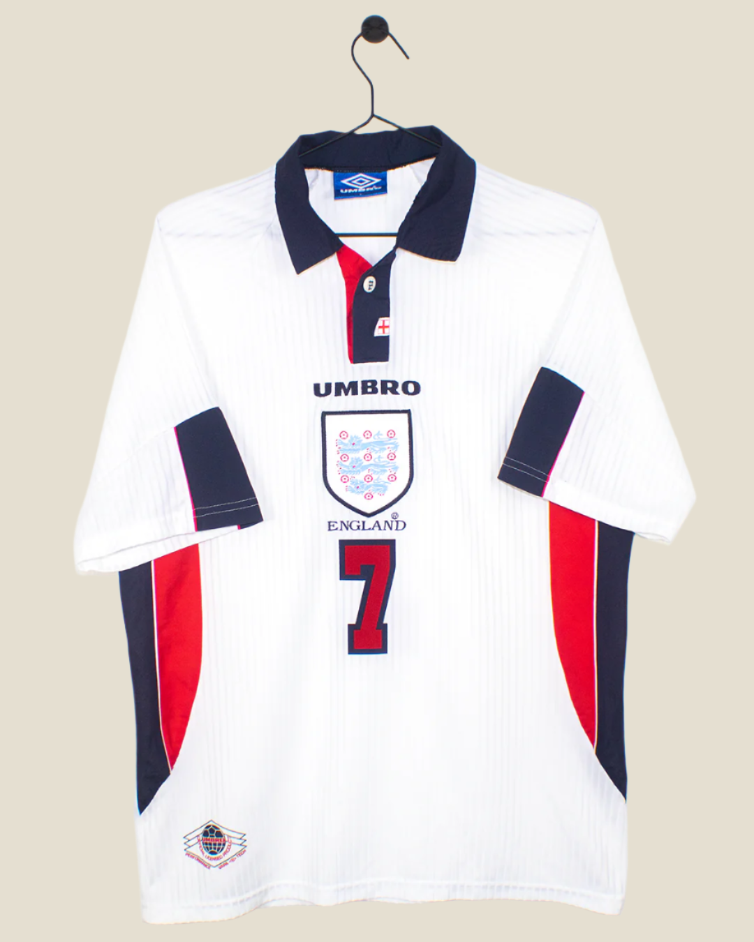 ENGLAND 1998 BECKHAM #7 HOME SHIRT (M) UMBRO